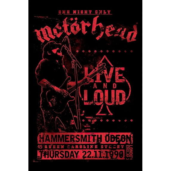 Motorhead - Music Poster (Live And Loud - Lemmy Kilmister) (Size: 24" x 36")