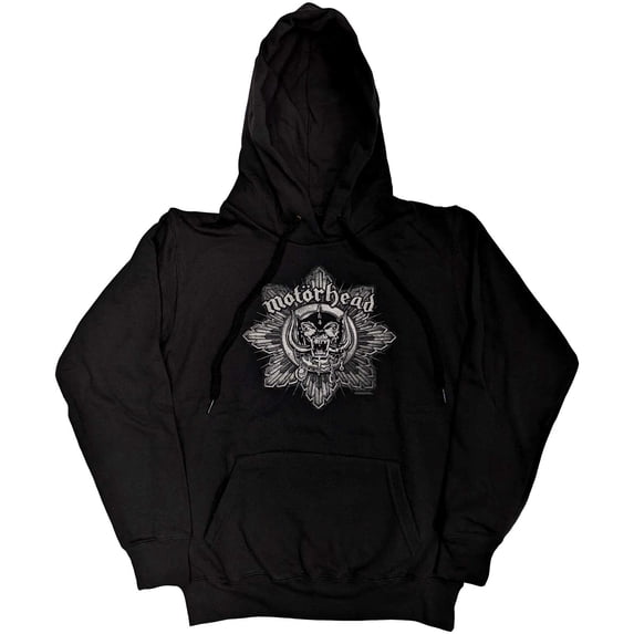 Motorhead Pig Badge Girls Jr Hooded Sweatshirt Medium Black