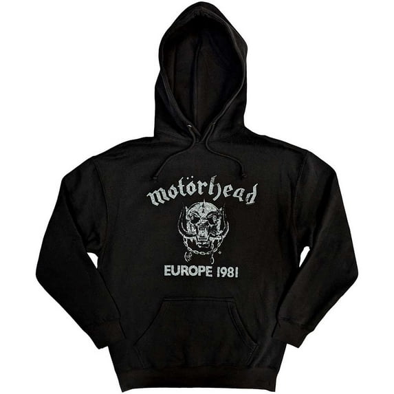 Motorhead Unisex Pullover Hoodie: Europe '81 (X-Large)