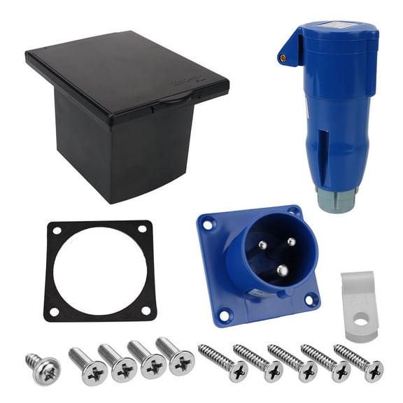 Motorhome Main Inlet Socket Socket With Cover for RV Camper Marine 16A External Flush Hook Up ,Rv Camper Accessories