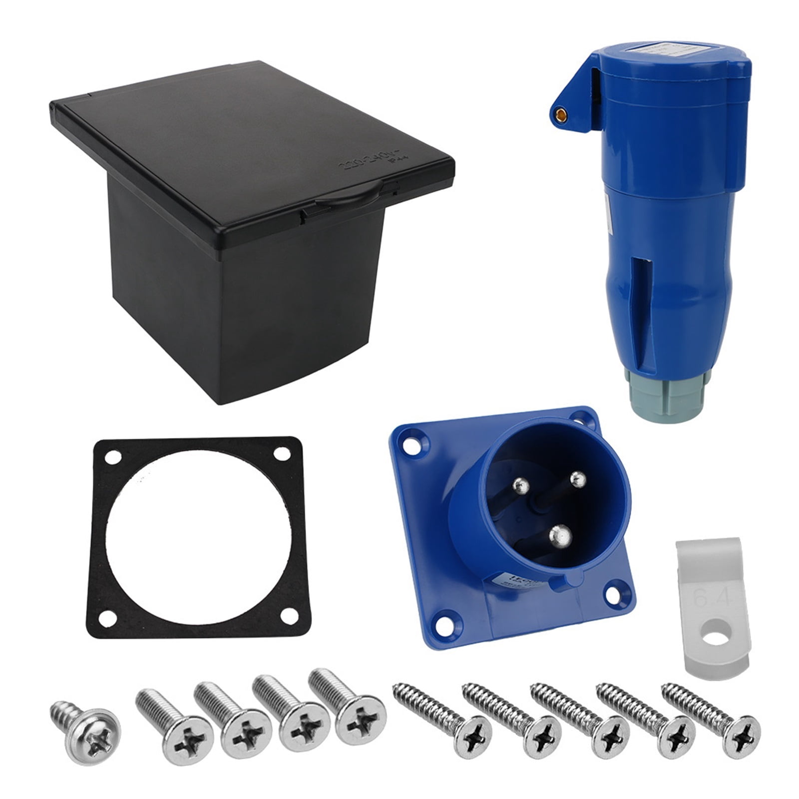 Rv Socket Motorhome Main Inlet Socket Socket With Cover for RV Camper Marine 16A ...