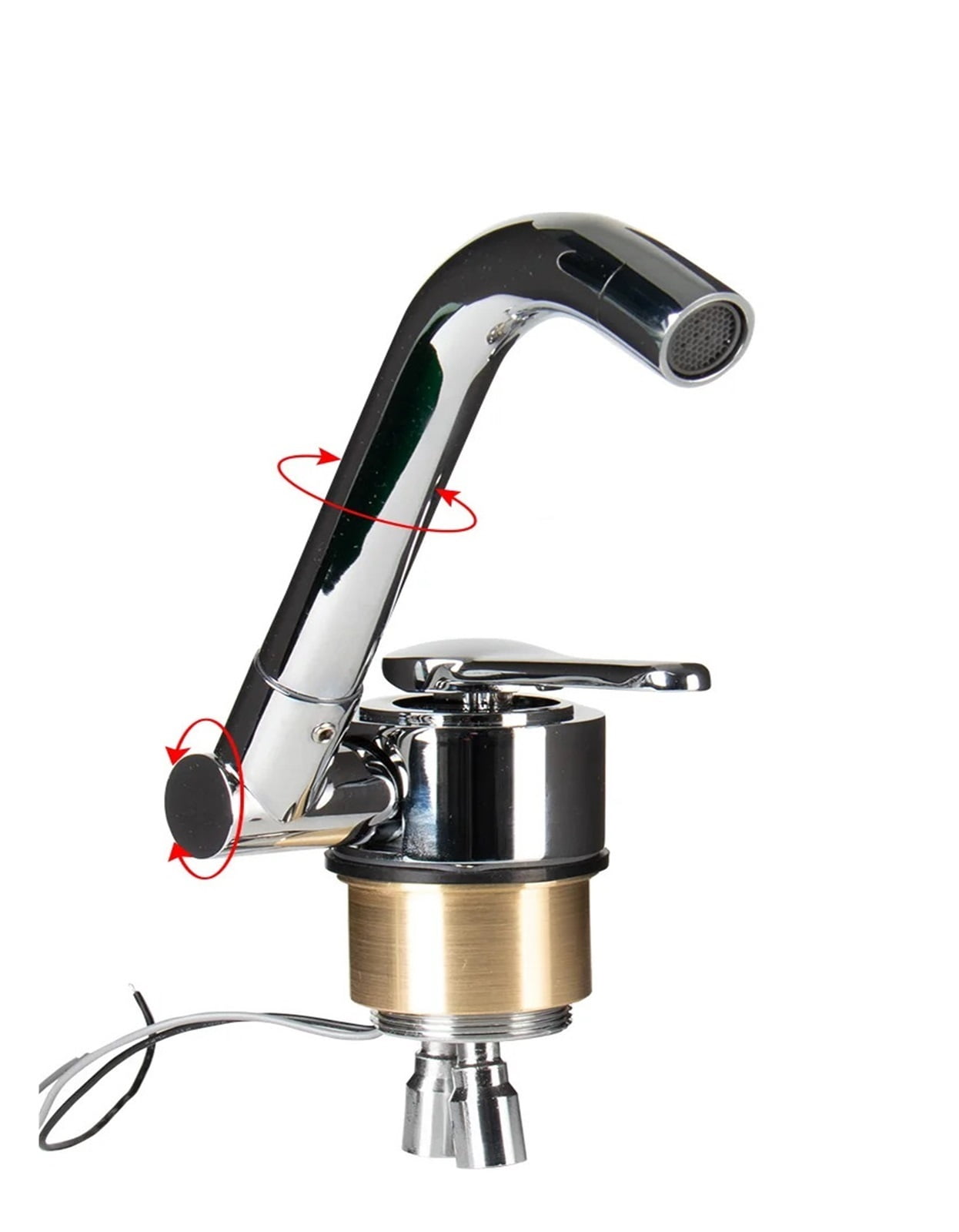 Motorhome Trailer Modification Parts Kitchen Bathroom Hot and Cold Folding Faucet 304 Stainless Steel Faucet RV Camper Accessori ,Effortless Installation