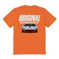thumbnail image 1 of Motoring Original & Unrestored 1966 Graphic Orange Men's Cotton T-Shirt, 1 of 1