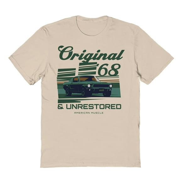 Motoring Original & Unrestored American Muscle Graphic Sand Men's Cotton T-Shirt