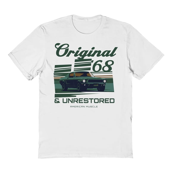 Motoring Original & Unrestored American Muscle Graphic White Men's Cotton T-Shirt