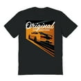 thumbnail image 1 of Motoring Original & Unrestored Rear Graphic Black Men's Cotton T-Shirt, 1 of 1