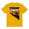 thumbnail image 1 of Motoring Original & Unrestored Rear Graphic Gold Men's Cotton T-Shirt, 1 of 1