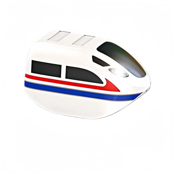 Motorized 3D Train Set with Modular Clip-Fit Tracks and Interactive Traffic Signs for Educational Play