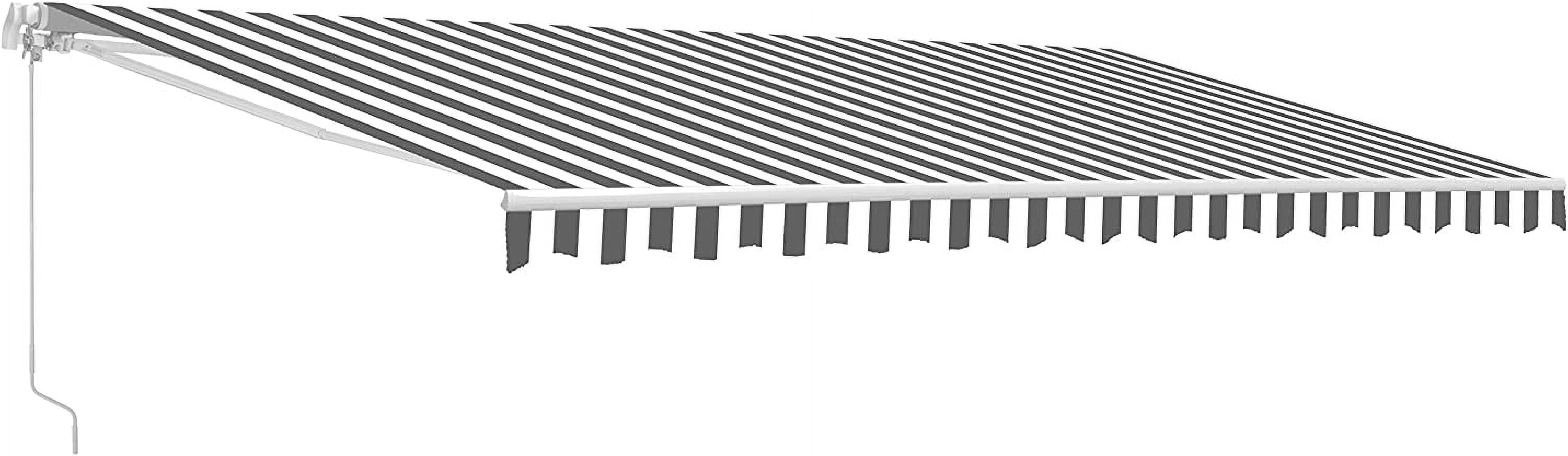 Motorized Awning Automatic Controlled White Frame Retractable