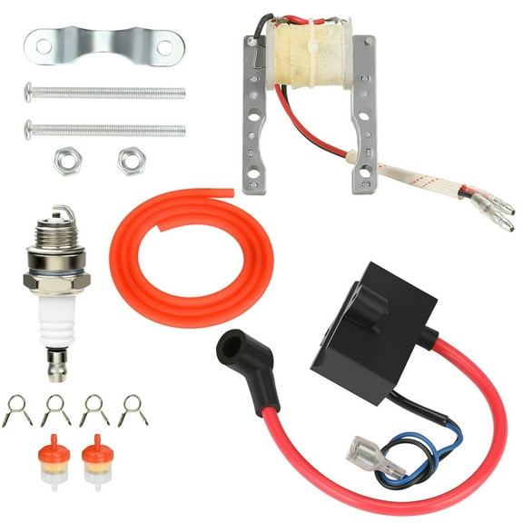Motorized Bike CDI Ignition Coil + Magneto Coil Kit Fit For 2 Stroke 49cc 50cc 66cc 80cc 100cc PK80 BT80 YD100 Engine Gas Motorized Bike Bicycle Spare Parts