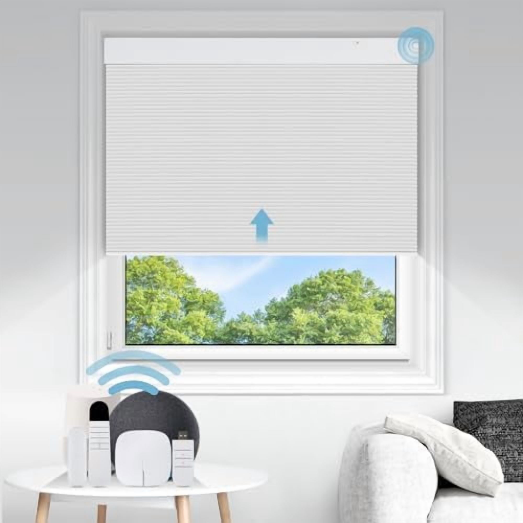 Motorized Blinds with Remote Cellular Shade, Electric Smart Honeycomb ...