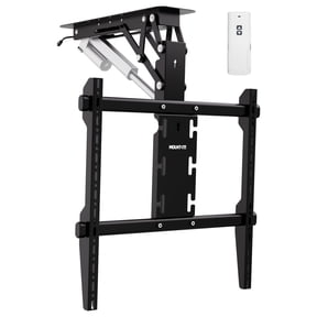 Mount-It! Motorized Ceiling TV Mount Silent Electric Flip Down TV Mount for 50-90 Screens, Retractable Drop Down Design, RF Remote, VESA Compatible, 88 lbs Capacity, Black