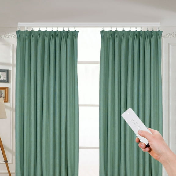 Motorized Curtain Track with Remote Control, with Alexa, Google Home