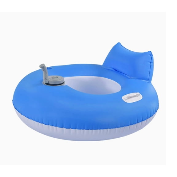 Motorized Inflatable Pool Float for Adults, Dual 66W Motor Rechargeable with Backrest & Cup Holder, Portable Electric Water Float for Pool Lake River Beach Summer