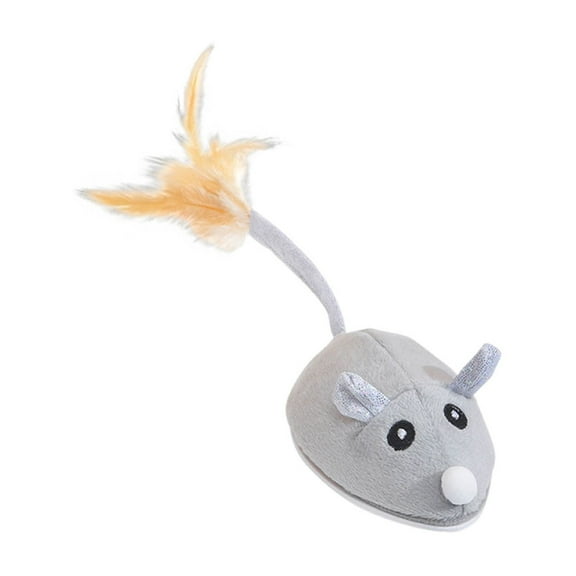 Motorized Interactive Cat Toy Mouse With Usb Rechargeable Function And Moving Tail For Pet Entertainment
