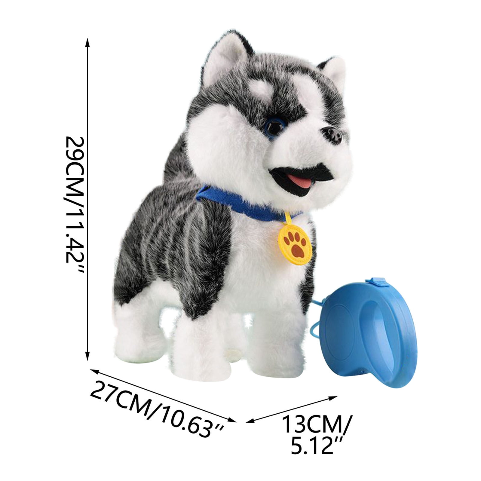 Motorized Plush Robot Dog with Interactive Sounds - Leash-Controlled ...