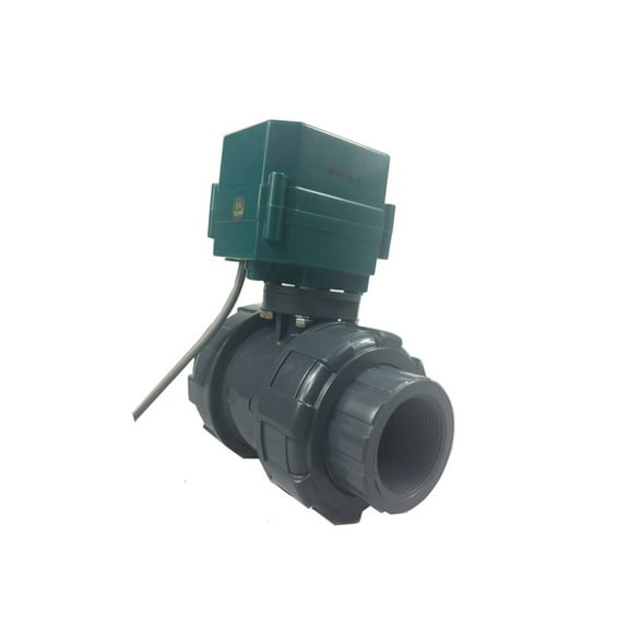 Motorized Pvc Valve 12V, DN40 BSP(1.5"), PVC Valve, 2 Way, Electrical Pvc Valve, CR01
