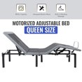 thumbnail image 1 of Motorized Queen Size Bed Frame, Adjustable Bed Base with Wireless Remote, Motorized Head & Foot Incline, Vibration Massage, USB Port, 1 of 12