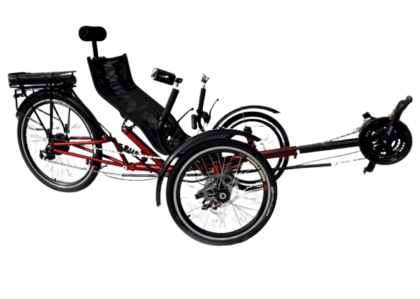 Motorized Recumbent Trike | Folding Electric Tadpole Tricycle with 36V Lithium Battery