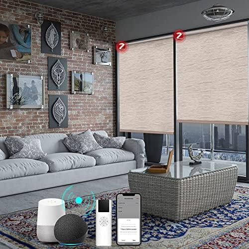 Motorized Shades 100 Blackout Window Blinds Outside Mount Zigbee Motor