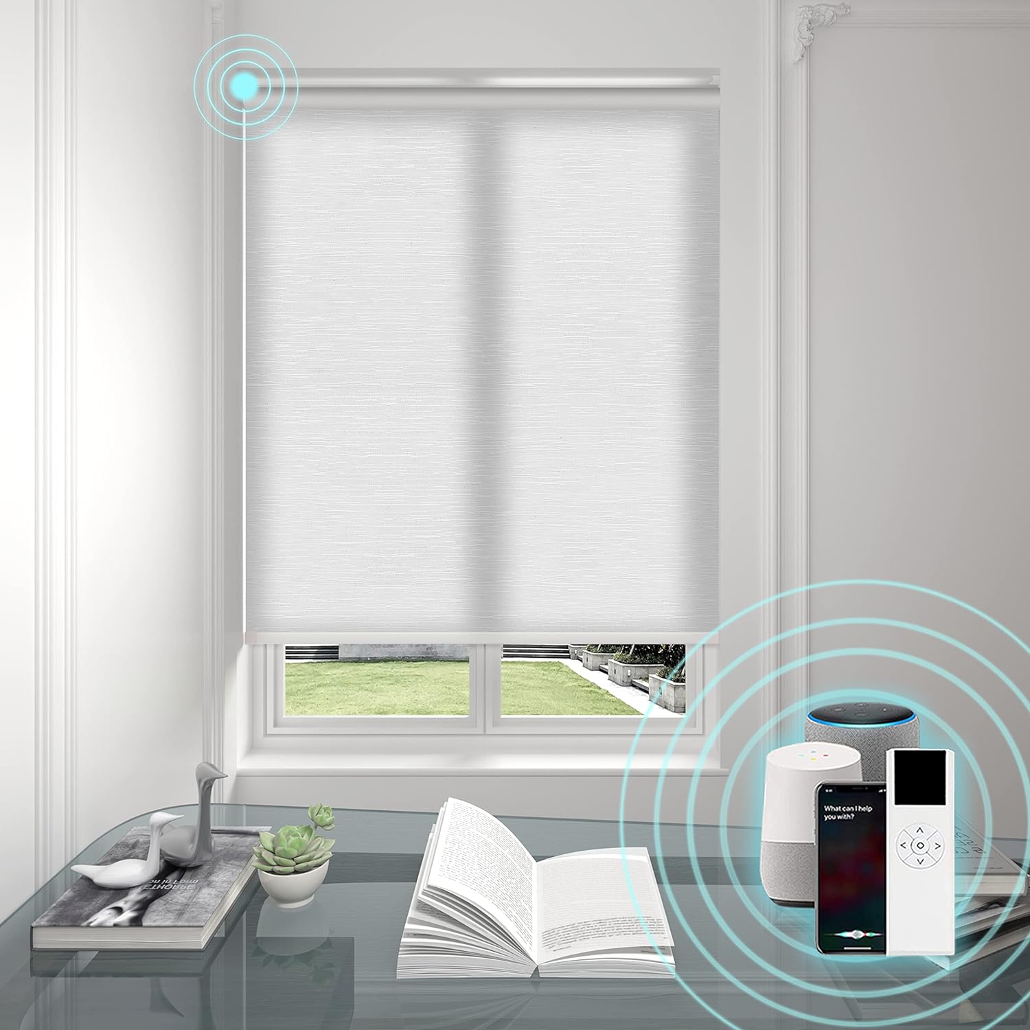 Motorized Shades High Precision Customized Color And Size Window Blinds Compatible Alexa Blinds