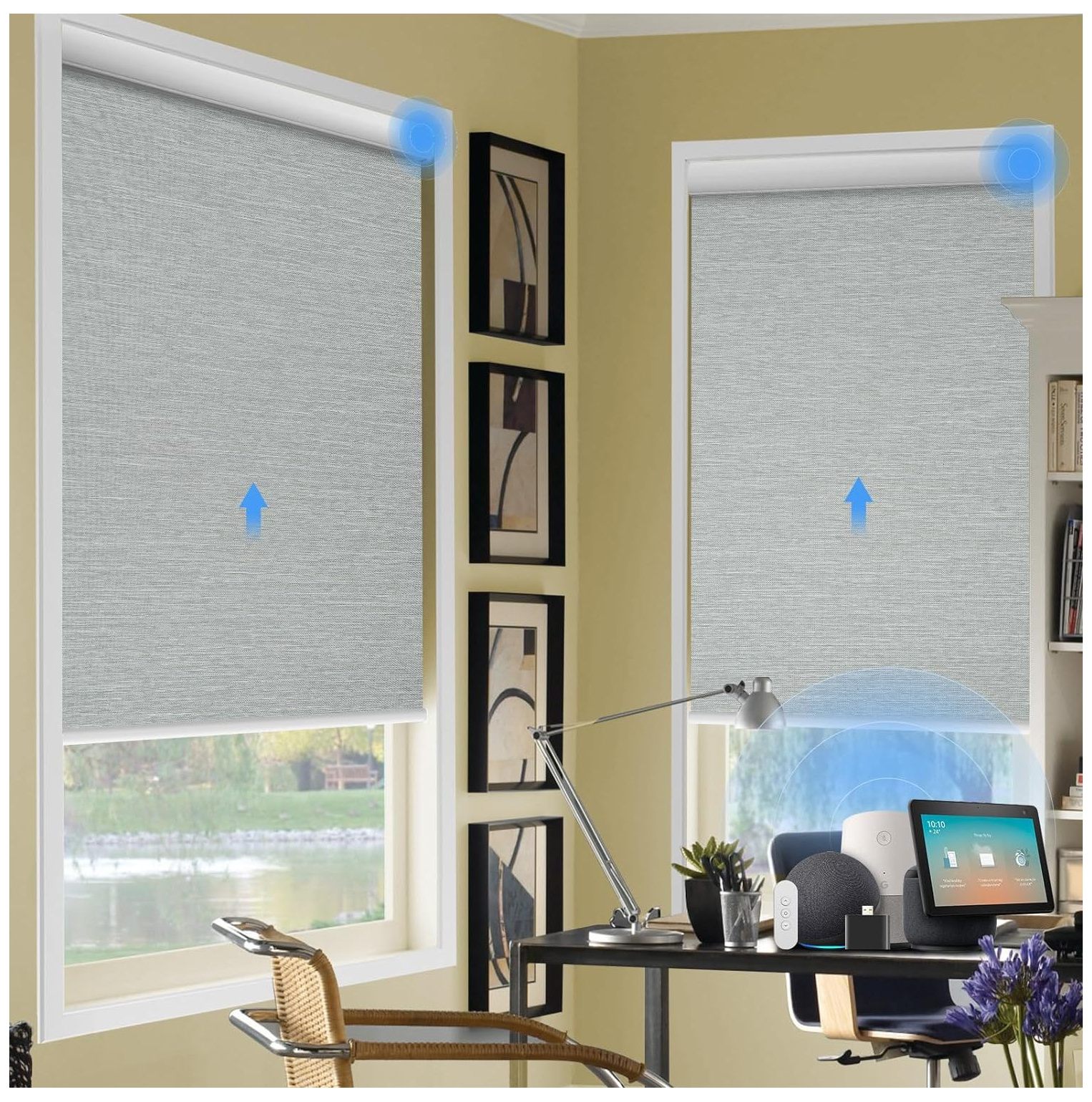 Motorized Shades Upgraded Smart Blinds with Intergrated Valance