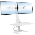 thumbnail image 1 of Motorized Sit-Stand Desk Converter for 2 Monitors, 1 of 6