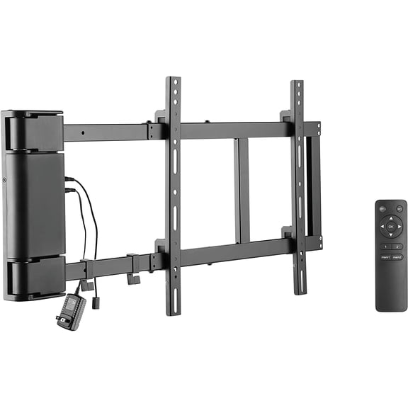 Motorized Swing Out TV Wall Mount Bracket for 32" - 75" TV w/Remote Control | Swivels Up to 90 Degrees | Compatible w/Samsung, LG, or Universal Remote via IR