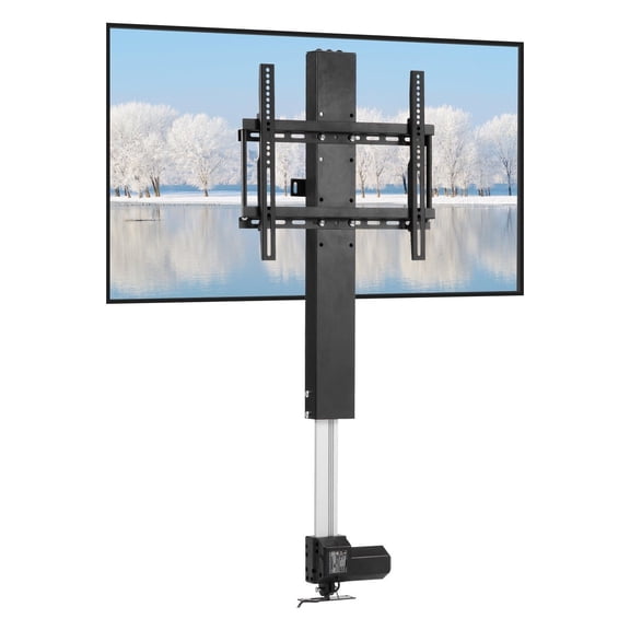 Motorized TV Lift 50 Inch, Remote Control TV Elevator, 28" Stroke, Adjustable Height 38-65", 132lbs Capacity, Aluminum Alloy