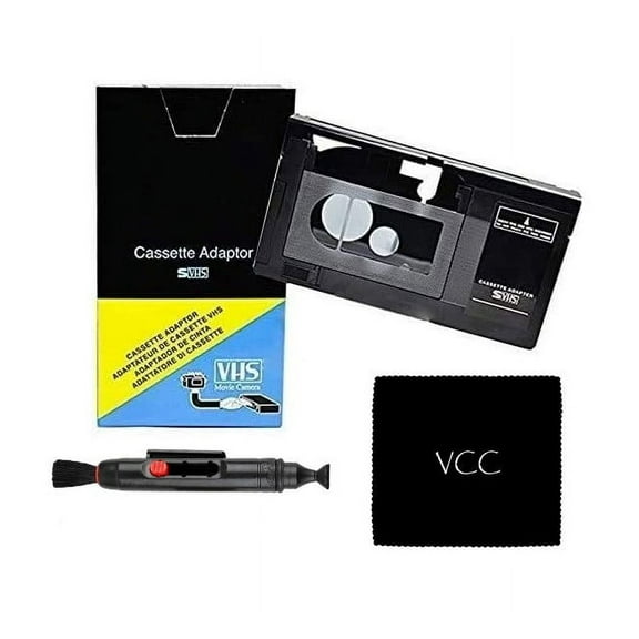 Motorized VHS-C Cassette Adapter + 1 Micro-Fiber + Optic Pen Cleaner C-P7U PV-P1