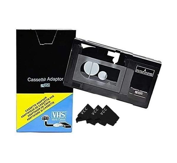 Motorized VHS-C to VHS Cassette Adapter for JVC RCA Panasonic + 3 Micro-Fiber