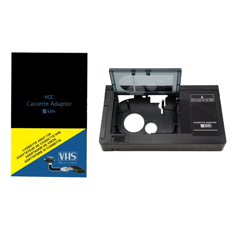  Hama VHS-C/VHS Cassette Adapter '00044704' (VHS-C/VHS Video  Converter, Motorized Adapter Cassette, 6 mm) Black : Electronics