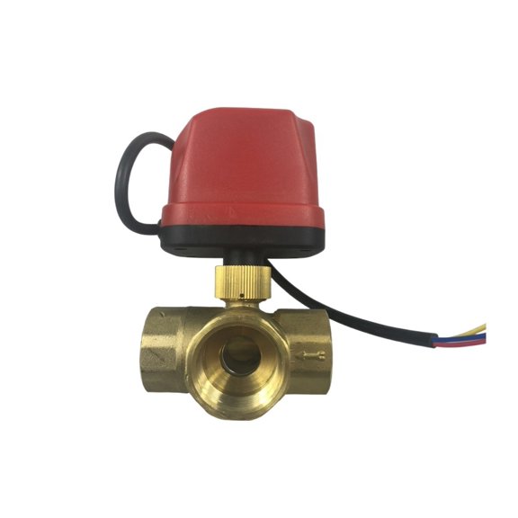 Motorized Valve Brass, G1" DN25, 3 Way, Electrical Valve, Motorized Ball Valve For Water Treatment ,Easy to Install