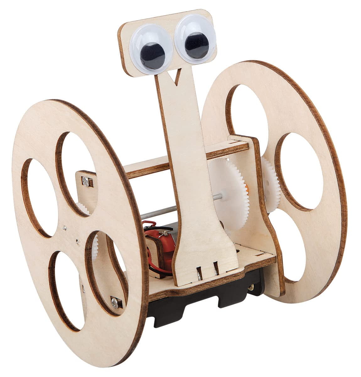 Motorized Wooden Rolling Robot Build Kit DIY Kids Stem Projects Kits