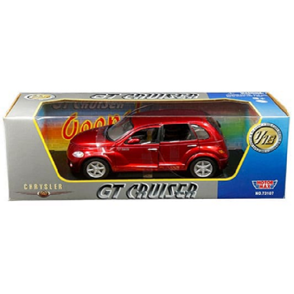 Motormax 1:18 Chrysler PT Cruiser GT Diecast Collectible Model Car, Red Metallic