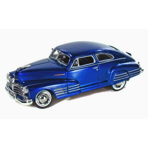 1948 Chevy Aerosedan Fleetline, Blue - Motormax Premium American 73266 - 1/24 Scale Diecast Model Car
