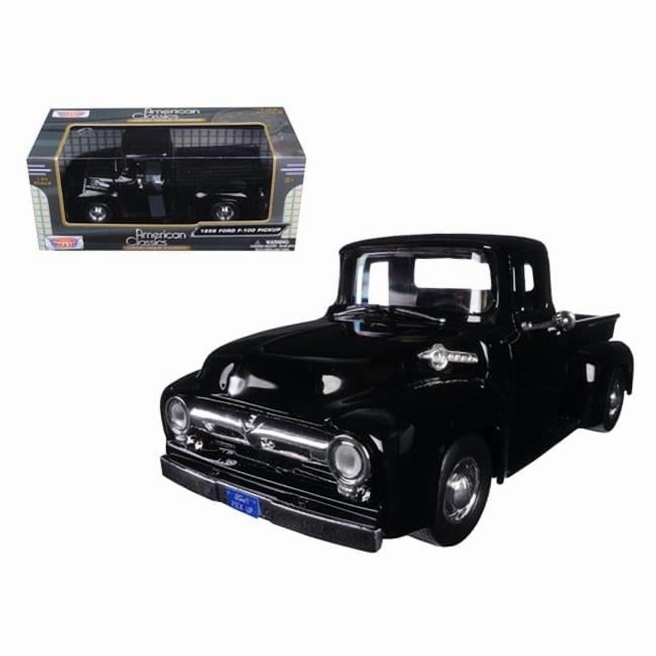 Motormax  1956 Ford F-100 Pickup Truck Black 1-24 Diecast Model