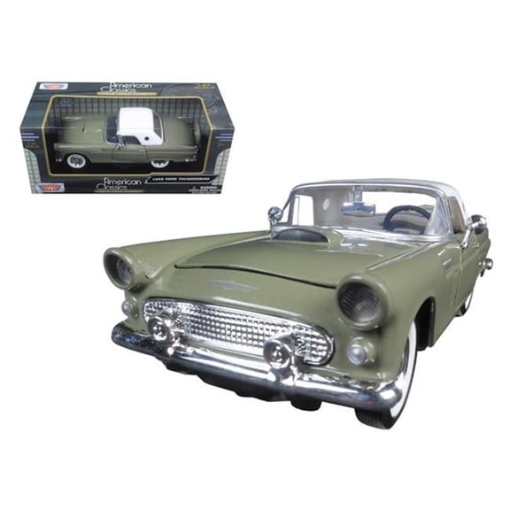 Motormax 1956 Ford Thunderbird Soft Top Green 1-24 Diecast Car Model