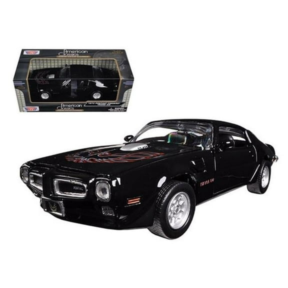Motormax 1973 Pontiac Firebird Trans Am Black 1-24 Diecast Model Car