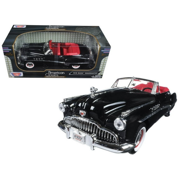 1949 Buick Roadmaster Convertible, Black - Motormax 73116TC/BK - 1/18 scale Diecast Model Toy Car
