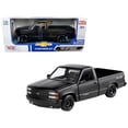 thumbnail image 1 of 1992 Chevrolet 454 SS Pickup Truck Matt Black 1/24 Diecast Model Car by Motormax, 1 of 1