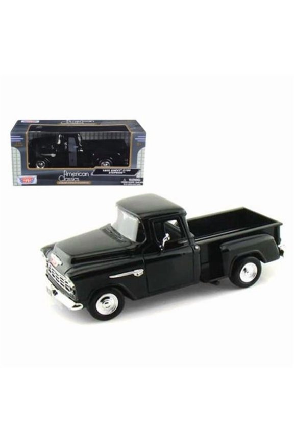 73236bk 1955 Chevrolet 5100 Stepside Model Pickup Truck, Black