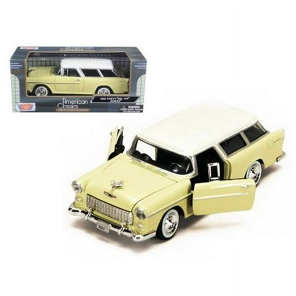 Motormax 73248y 1955 Chevy Model Nomad, Yellow