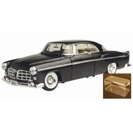 Motormax 73302bk 1955 Chrysler C300 Model Car with Display Case, Black