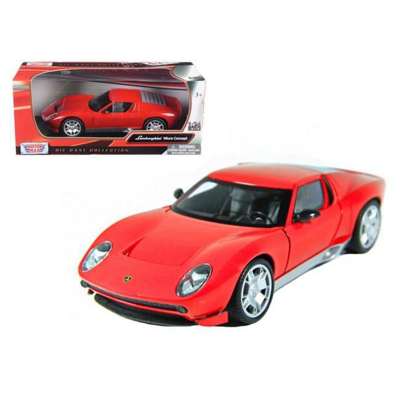 Motormax 73367r Toy Diecast Lamborghini Miura Concept Red