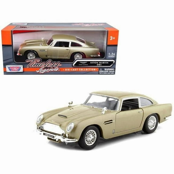 Aston Martin DB5 RHD (Right Hand Drive) Gold Metallic Timeless Legends Series 1/24 Diecast Model Car by Motormax