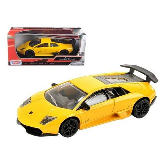 Motormax Lamborghini Murcielago LP 670 4 SV Yellow 1-24 Diecast Model Car - Yellow