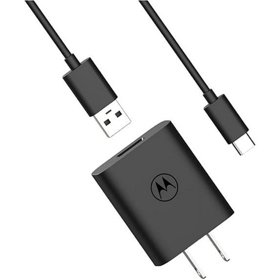 Motorola 20W Universal QC3.0 Charger with USB-C cable for Moto G Power, Moto G Stylus 5G , One 5g UW Ace, and USB-C Devices