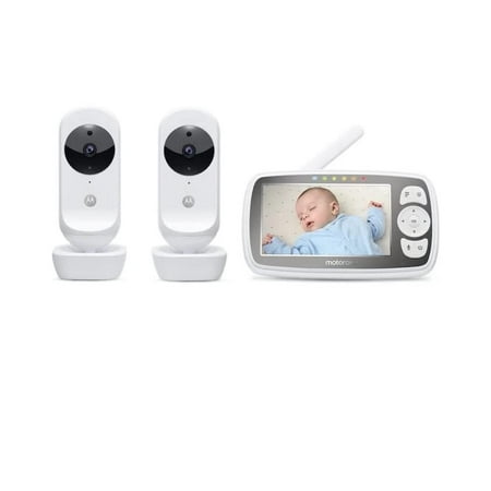 Motorola 483XL-2 4.3" Video Baby Monitor with Digital Zoom, Two-Way Talk, Night Vision and Split Display