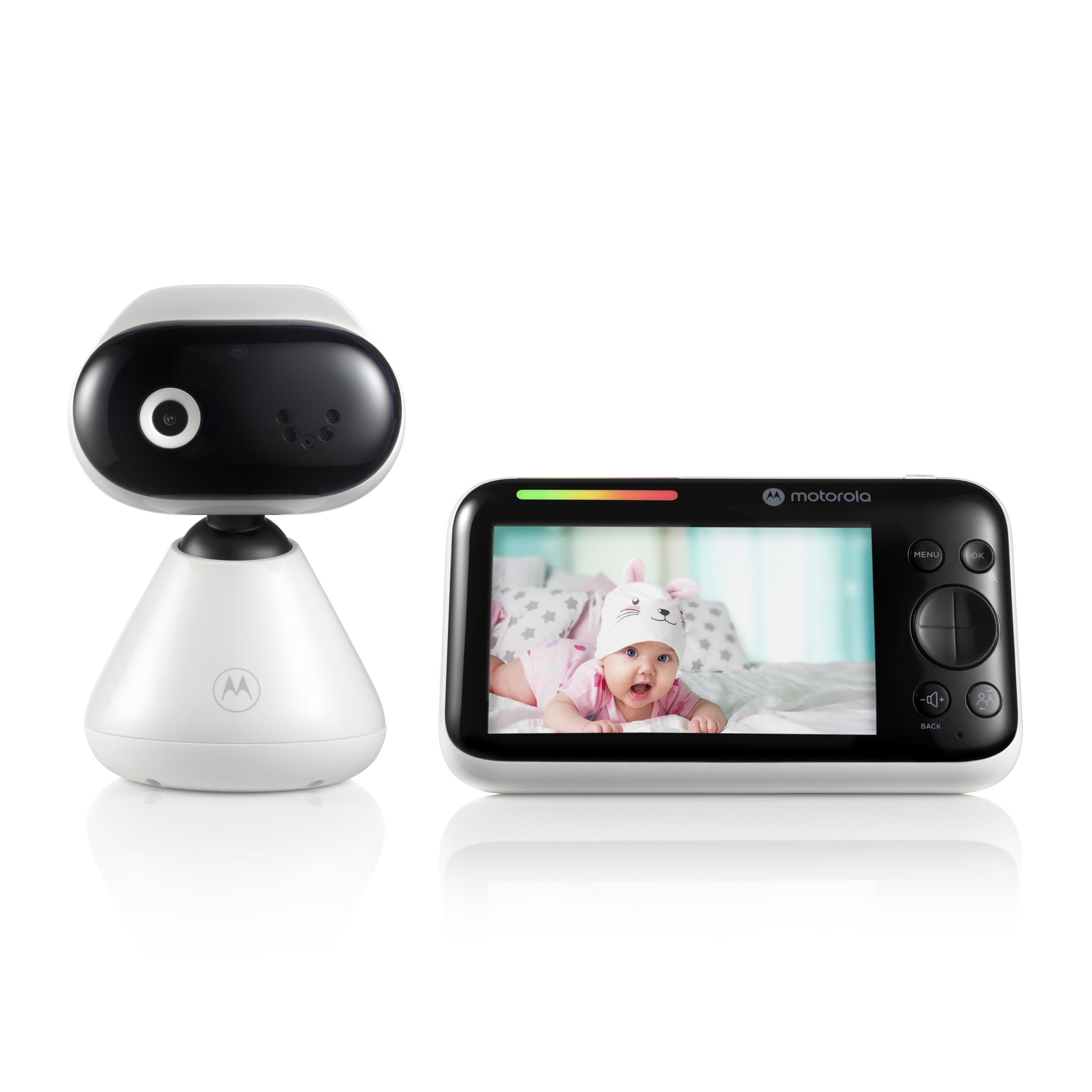 Motorola Baby Monitor PIP1500 Connect - 5" Wi-Fi Video Monitor with Camera, Wall Mount, HD 1080p, Smart Phone Nursery App, 1000 ft Range, 2-Way Talk, Night Vision, White